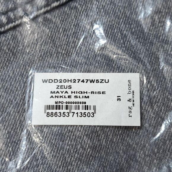 NWT Rag & Bone Maya High Rise Ankle Slim in Zeus - Picture 9 of 9